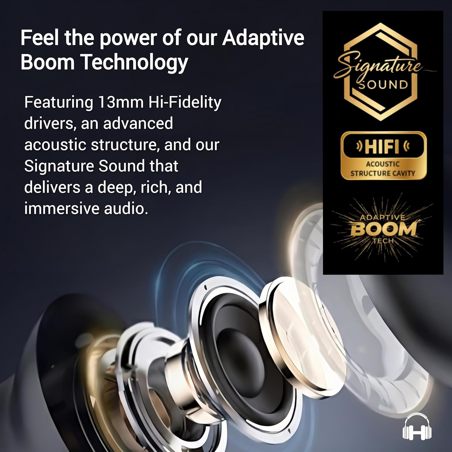 HARMONY TWENTY-TWO HTT-11, Wireless Earbuds, ENC 4 Mic Call Noise Cancelling, 13mm Deep Bass in Ear Buds with Voice Assistant, 5.4 Bluetooth Earphones, Fast Charging 10 min=100 min, 6H+35H Case, Ipx5 - Image 2