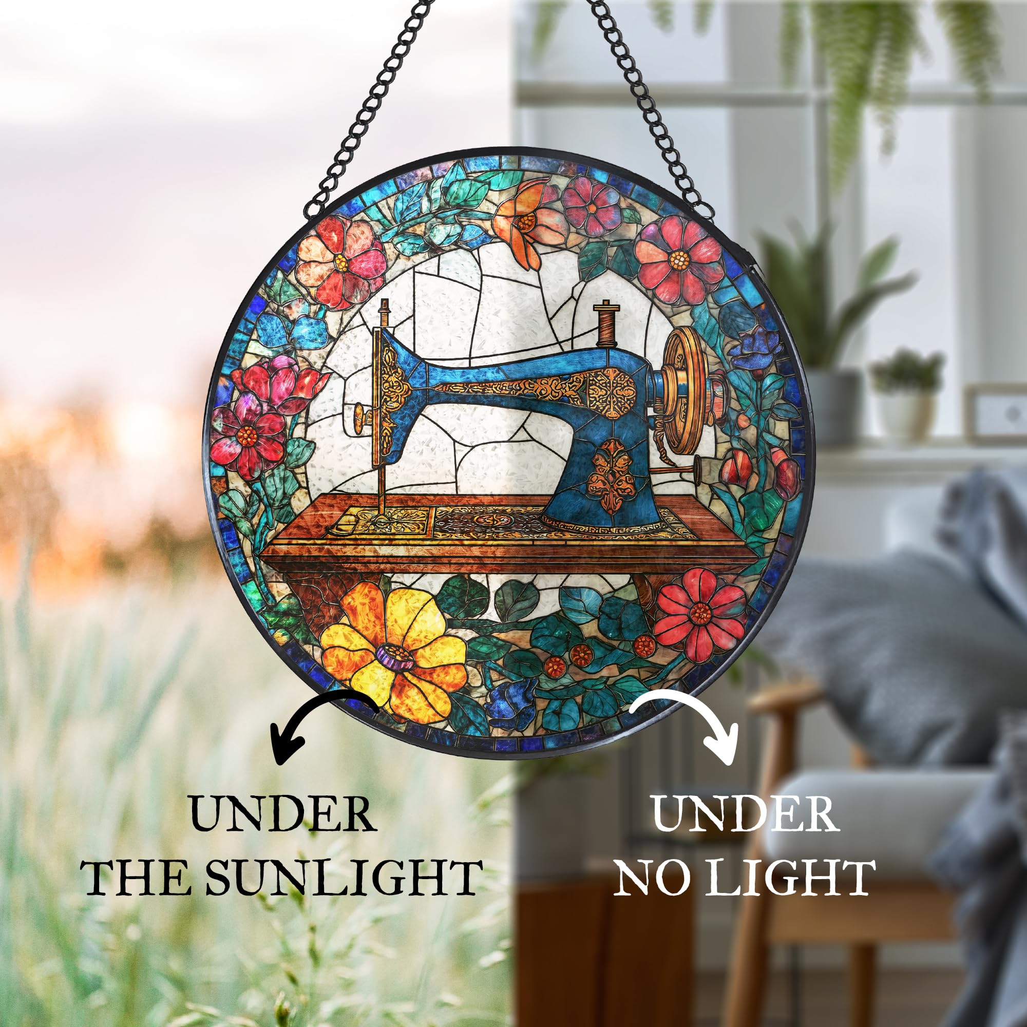 Stained Glass Sun Catcher - Sewing Gift for Quilters -6