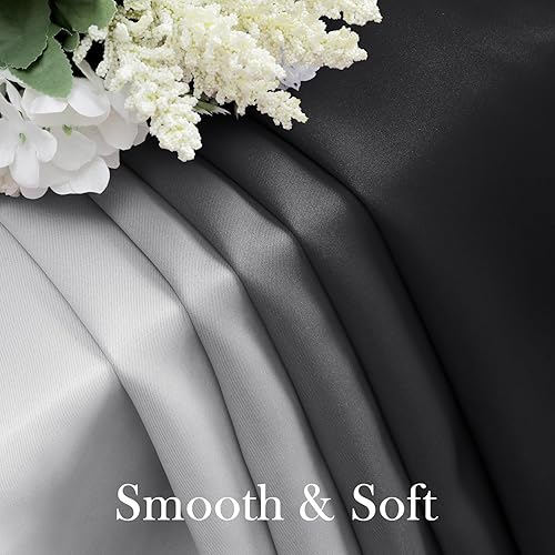 Miniatura 2 de HOMEIDEAS Cortinas opacas negras degradadas de 52 x 63 pulgadas de largo, para oscurecer la habitación, aislamiento térmico, ahorro de energía, 2