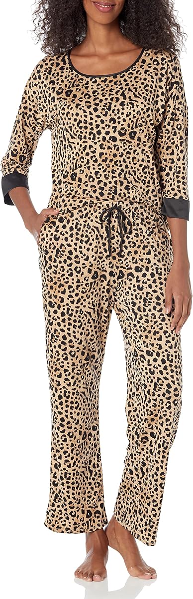 Peached Knit 3q Slv Pj Set para mujer Cb: 26"