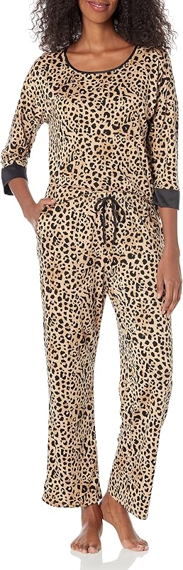 Peached Knit 3q Slv Pj Set para mujer Cb: 26"