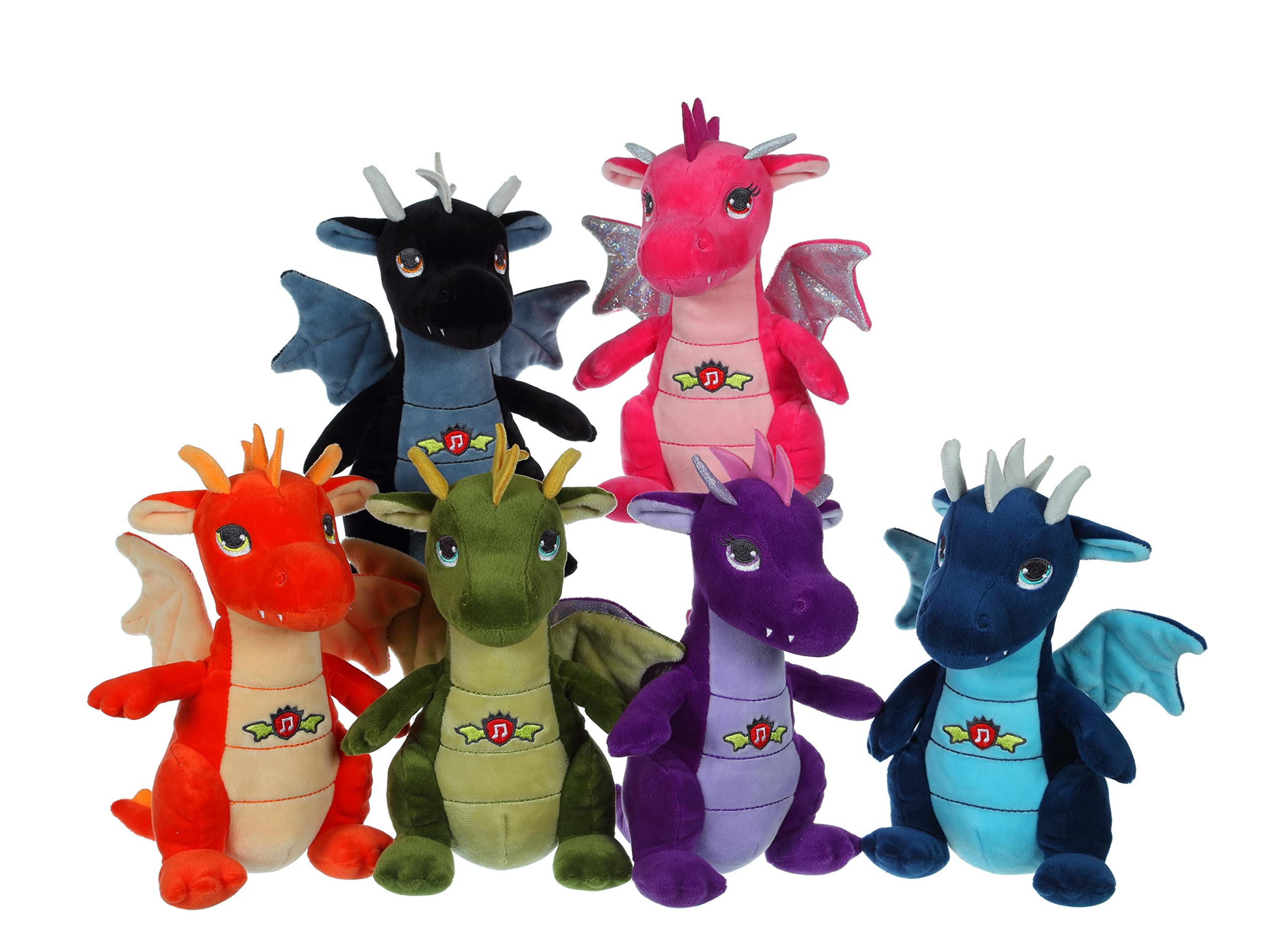 GIPSY TOYS - Drago sonoro 20 cm blu - Peluche per bambini - 071615