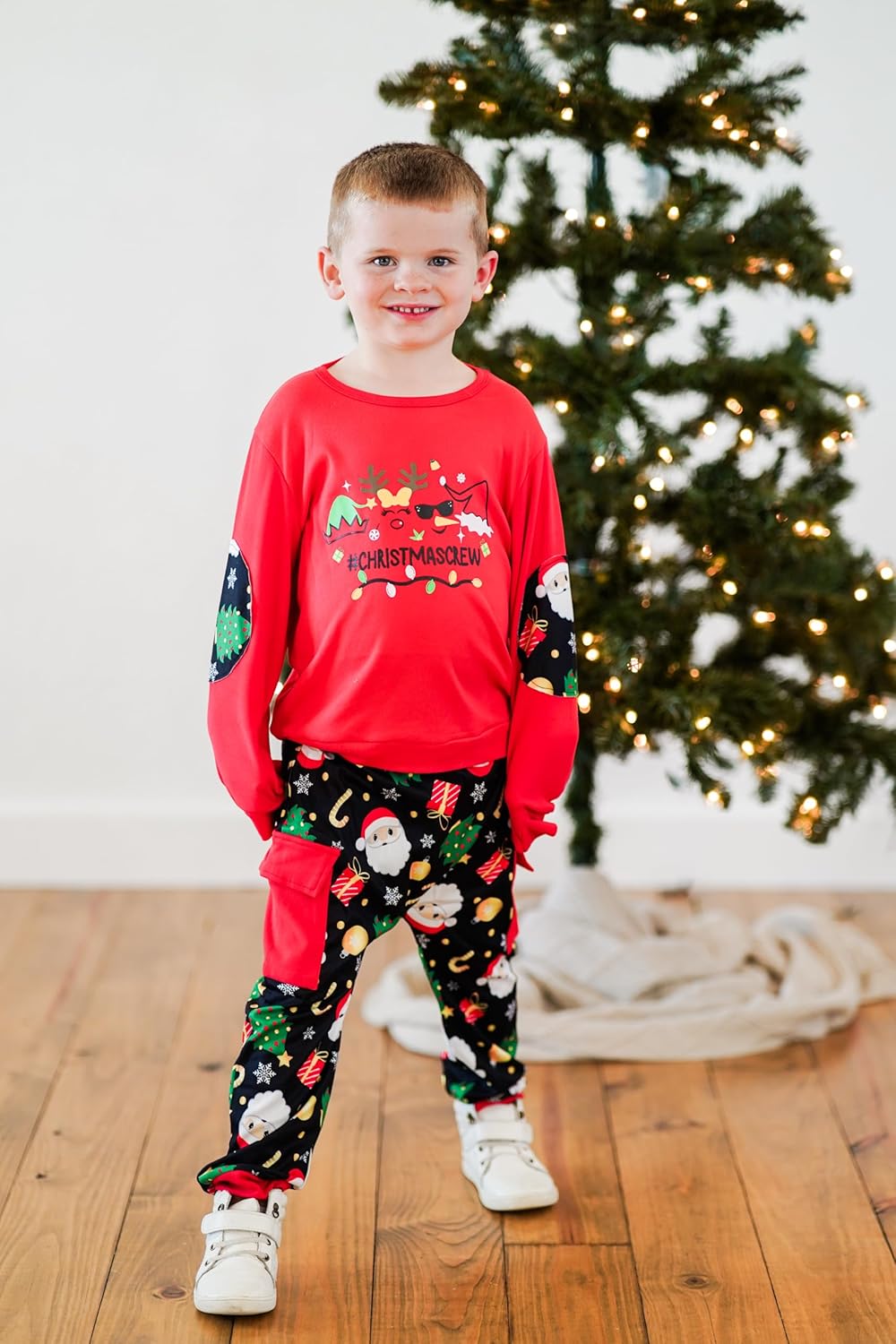 HIHA Toddler Boys Christmas Ooutfit Xmas Clothes Long Sleeve Sweatshirt Christmas Jogger Pants - Image 3