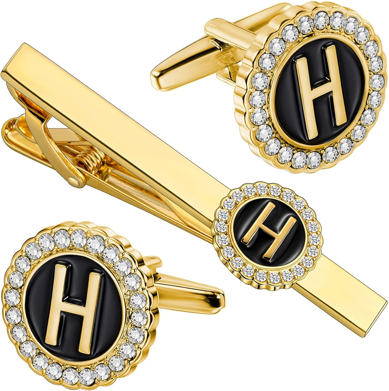 Pinza y Mancornas para Hombre HAWSON 18K Chapado en Oro