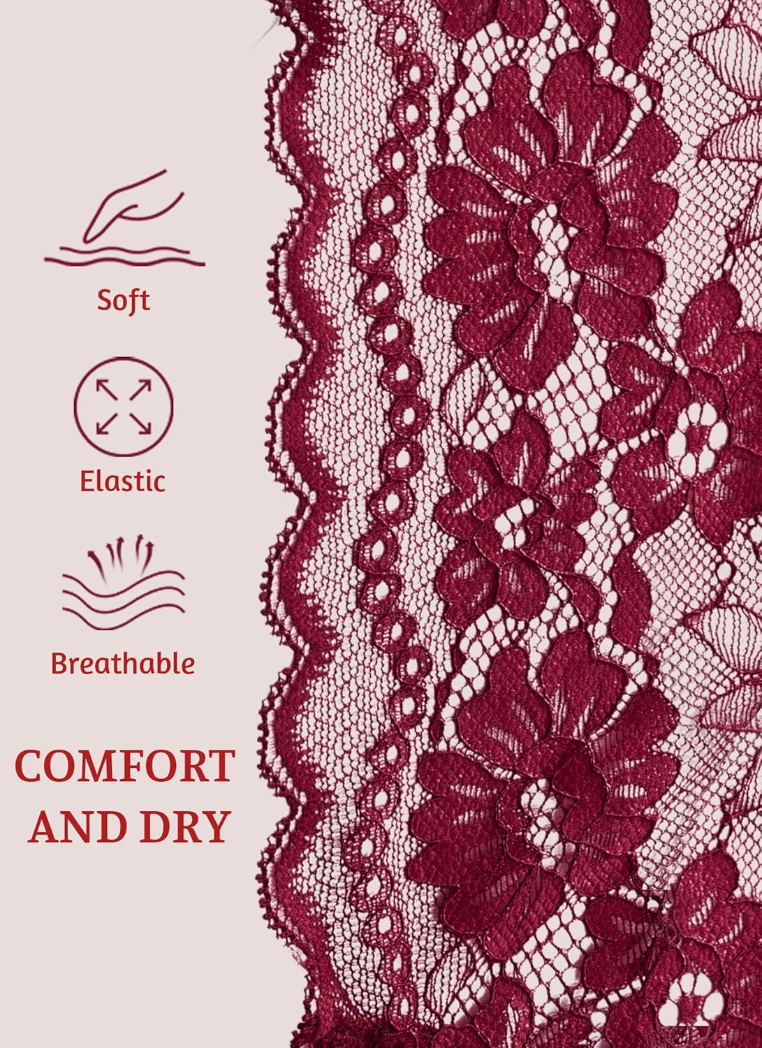 Lace Panties for Women Lace Underwear Sexy Cheeky Panties Embroidered Hicut Elastic Woman Lacy Briefs for Women Packs - Image 6