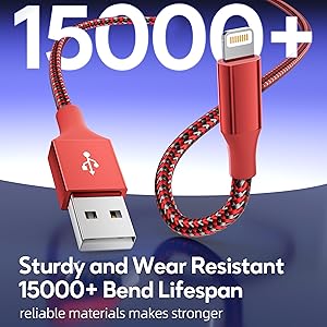 iPhone Charger Cord 3Pack 10FT Apple MFi Certified Nylon Braided Fast Charging Lightning Cable Compatible with iPhone 14/13/12/11 Pro/11/XS MAX/XR and More