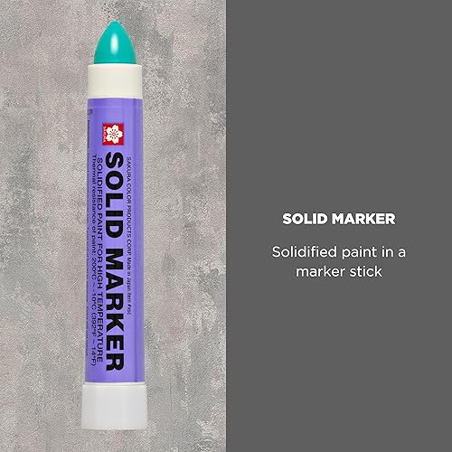 Miniatura 36 de Marcador de pintura solidificada Solid Marker de Sakura, de 14 a 392 grados Fahrenheit, Negro, 1 Negro (Black Paint),Azul (Blue Paint),Pintura