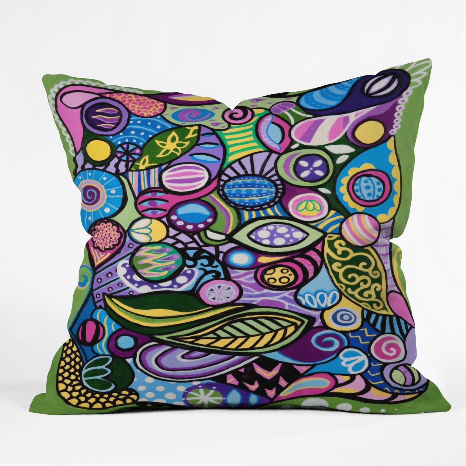 Deny Designs Lara Kulpa Wild And Free Throw Pillow, 18 x 18