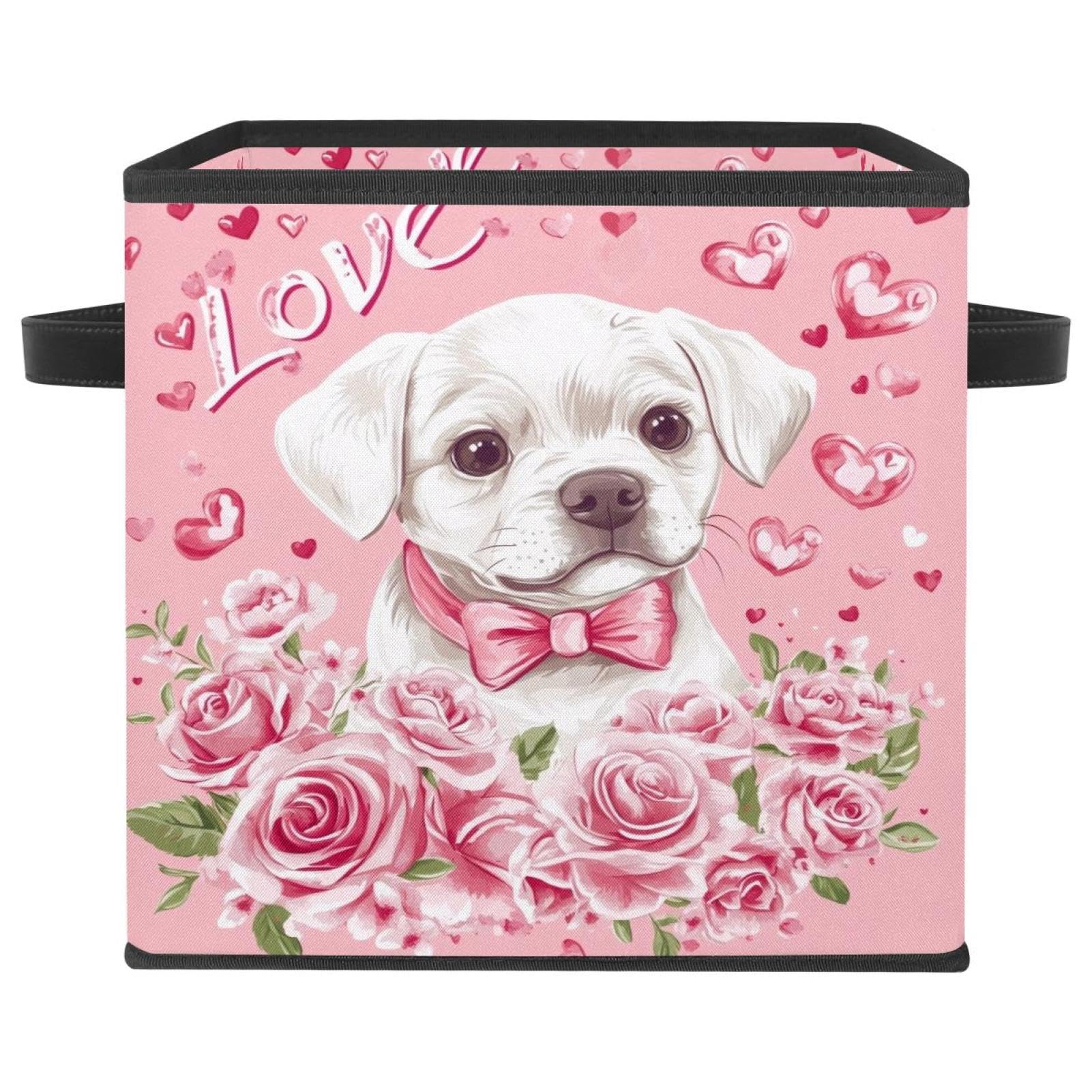 Boîte de rangement pour chien pliable et bac de tri en tissu Oxford 28cm