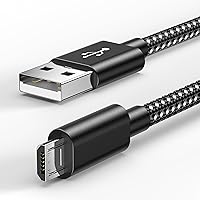 Vista 1 de 6amLifestyle Cable de carga para controlador PS4 de 16 pies, nailon trenzado extralargo, micro USB 2.0, cable de sincronización de datos de alta