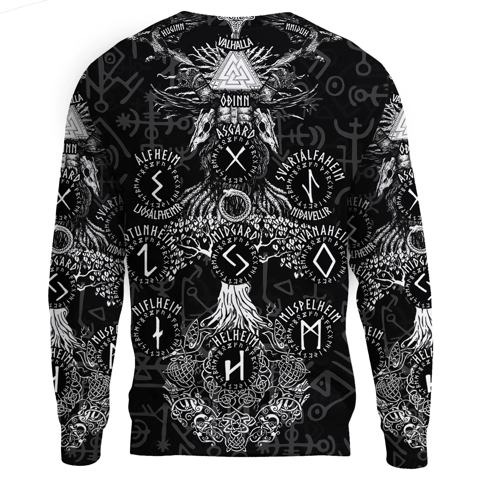 Męska bluza rozpinana Nordic Runes Viking 3D drukowana modna bluza z kapturem na co dzień Jesienna kurtka typu street z dużą kieszenią i dużymi rozmiarami