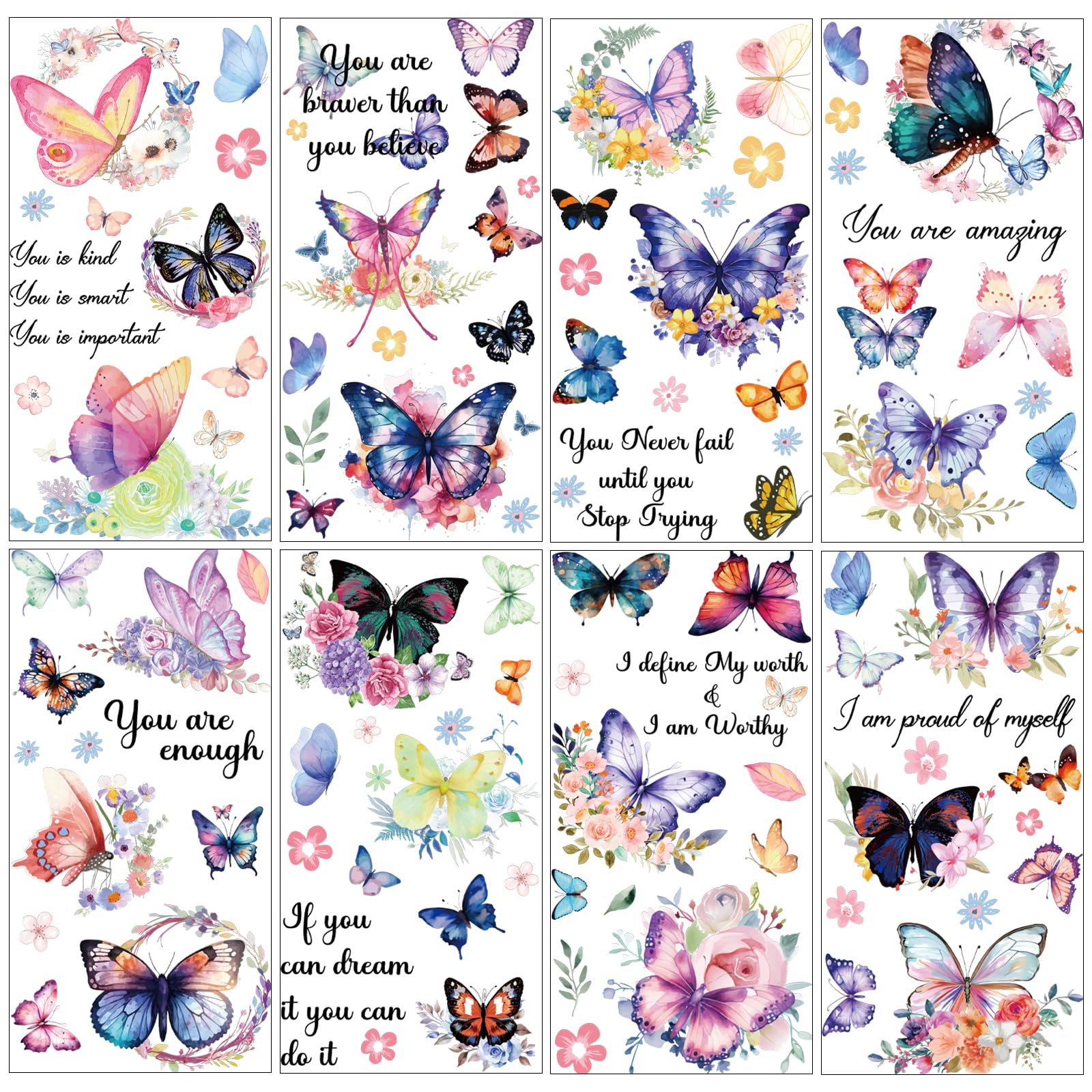 1set 4 Sheets Flowers Rub On Transfers For Furniture Crafts Rub On Transfer Stickers Butterfly Dragonfly Stickers Transfers Vintage Decals Waterproof For Wood Fabric Craft Home 11.8x5.9Inch