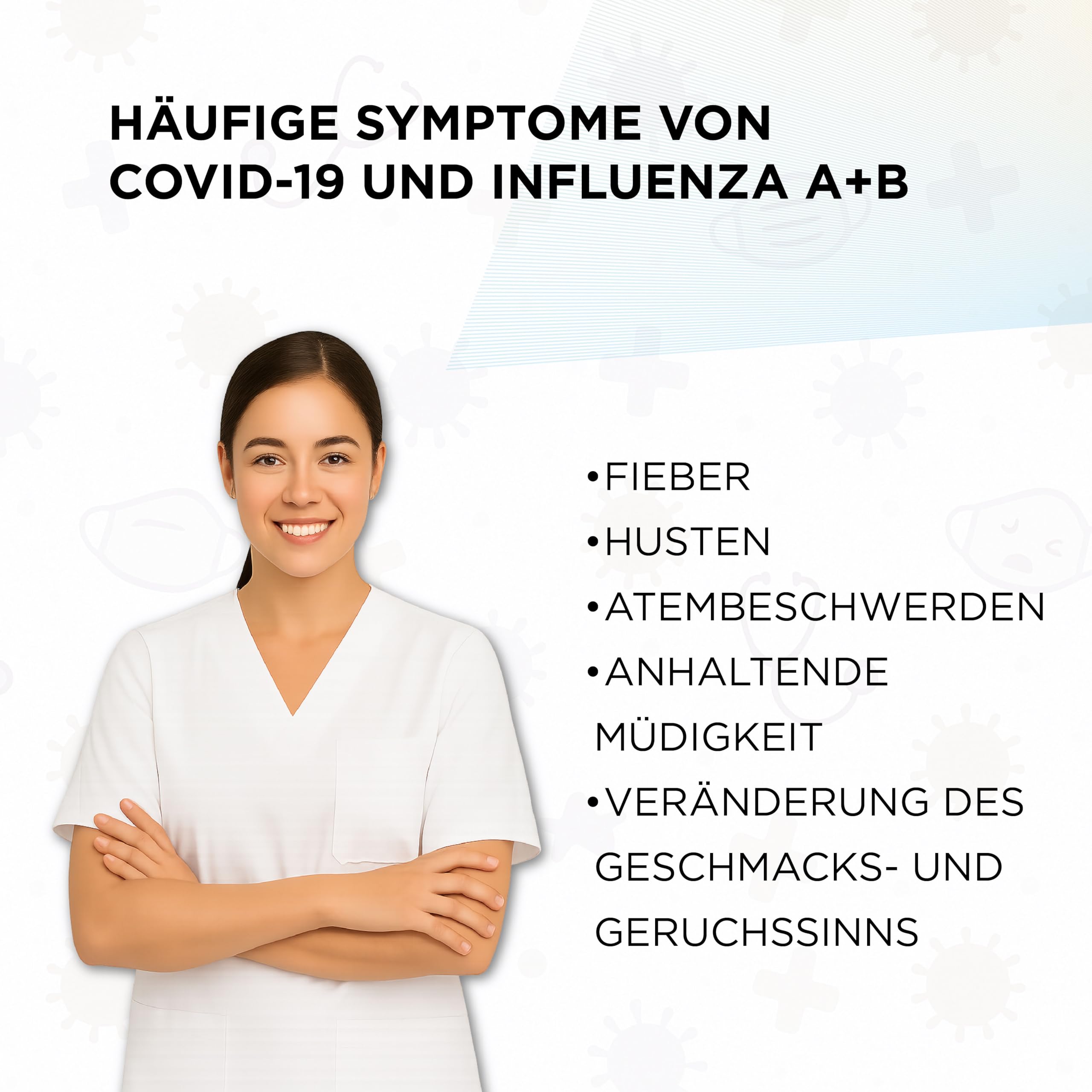 5in1 Antigen Schnelltest 5 Stück – COVID-19 Influenza A+B RSV Adenovirus – 15 Min Ergebnis – Nasenabstrich Selbsttest