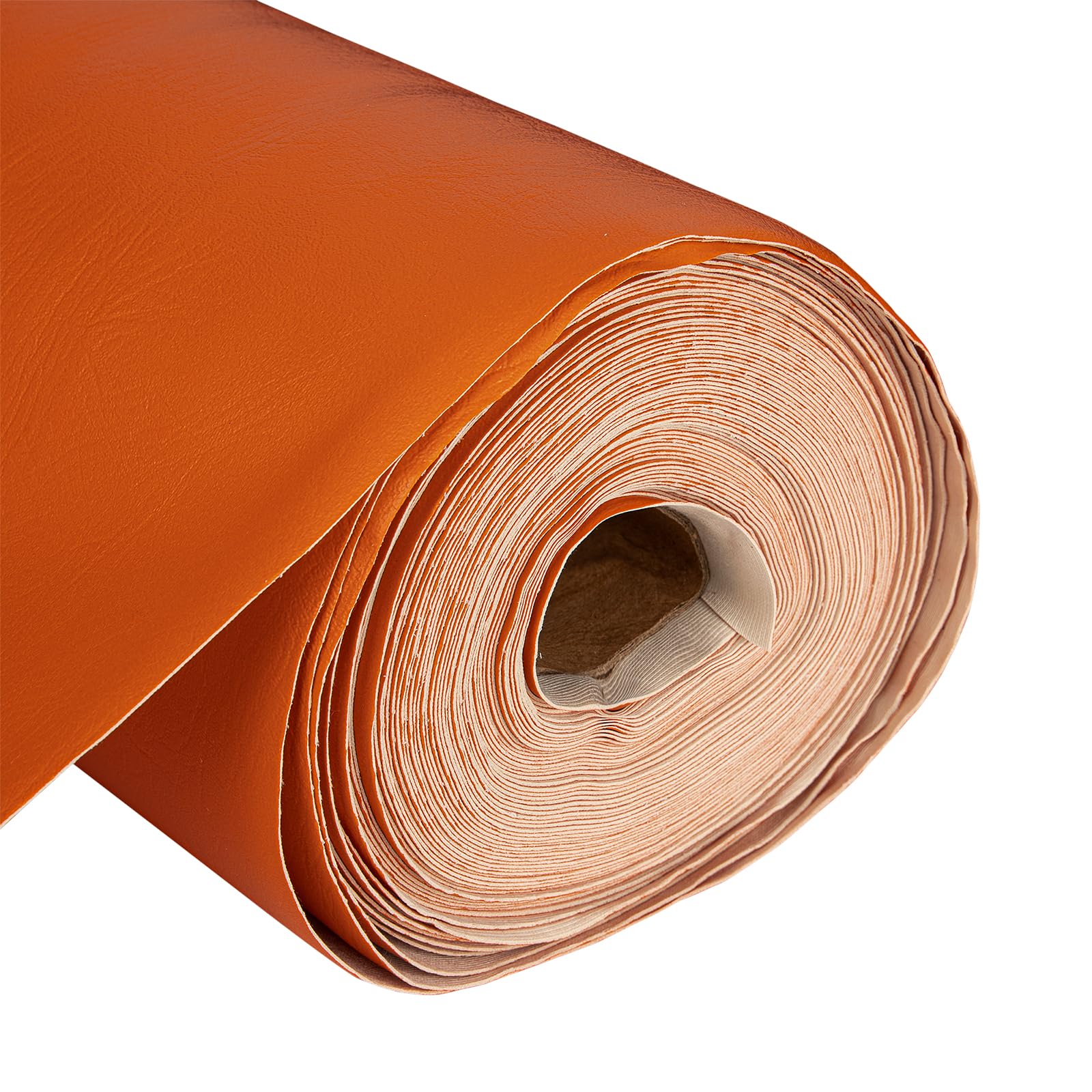 DFL Leatherette Vinyl Upholstery Fabric | Fire Retardant FR Faux Leather |Available in A4 and A5 Sheet |Heavy Duty Leathercloth Material of 600 GSM (Orange, A4 Sheet)
