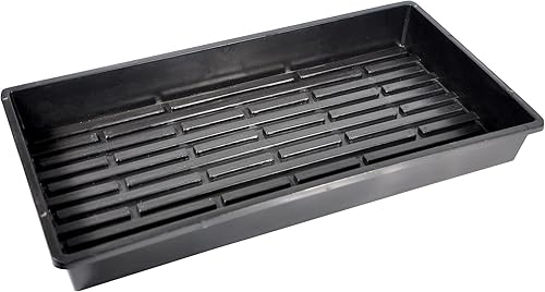 SunBlaster 726294 Doble grosor propagación sin agujeros bandeja de 10 x 20 pulgadas 10 x 20 x 25 negro