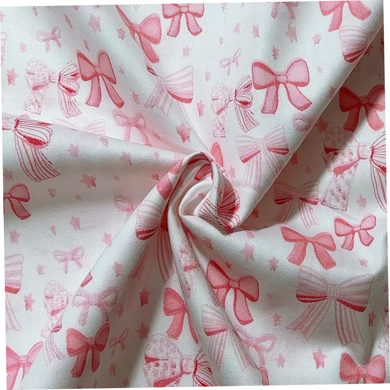 Tissu en coton respirant imprimé nœud papillon de 63cm pour couture et patchwork
