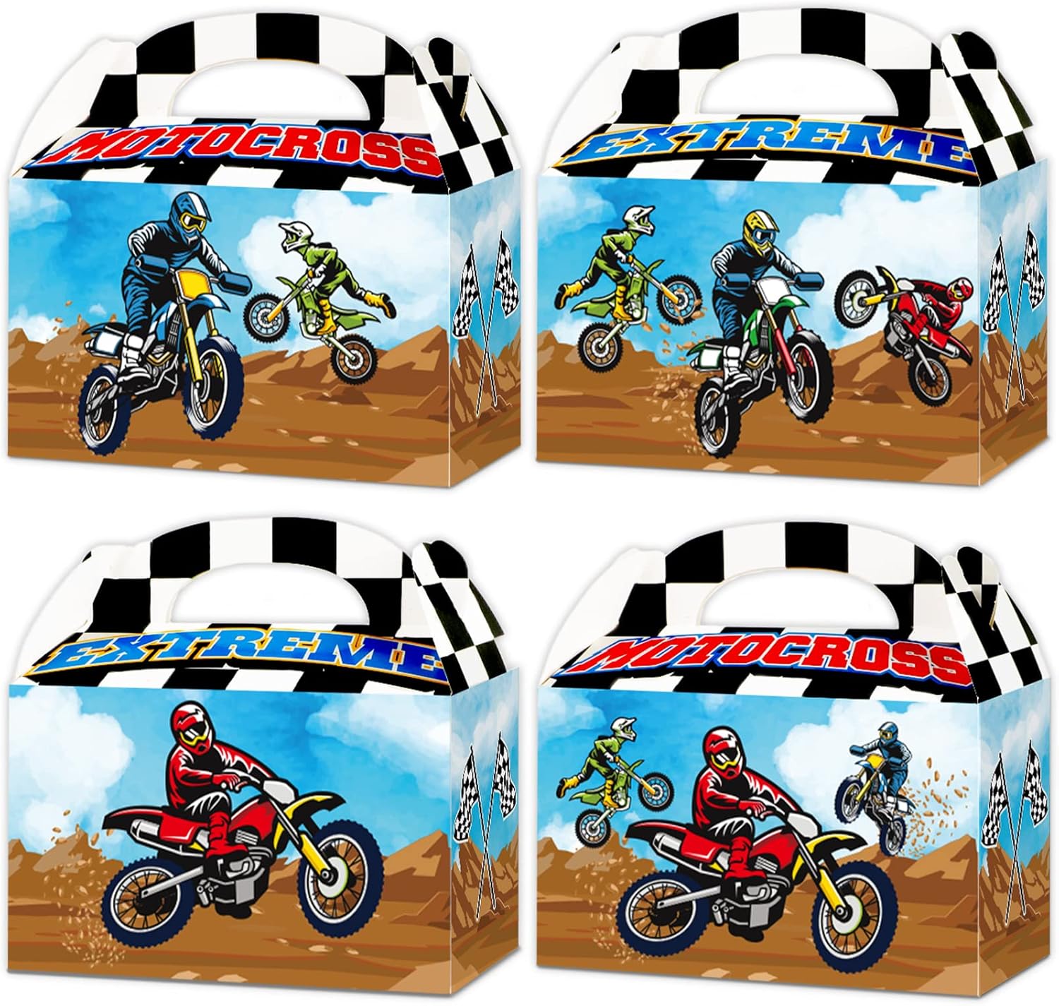 Buy 12pcs Dirt Bike Party Gift Treat Box, Motocross Candy Goodie Favor
