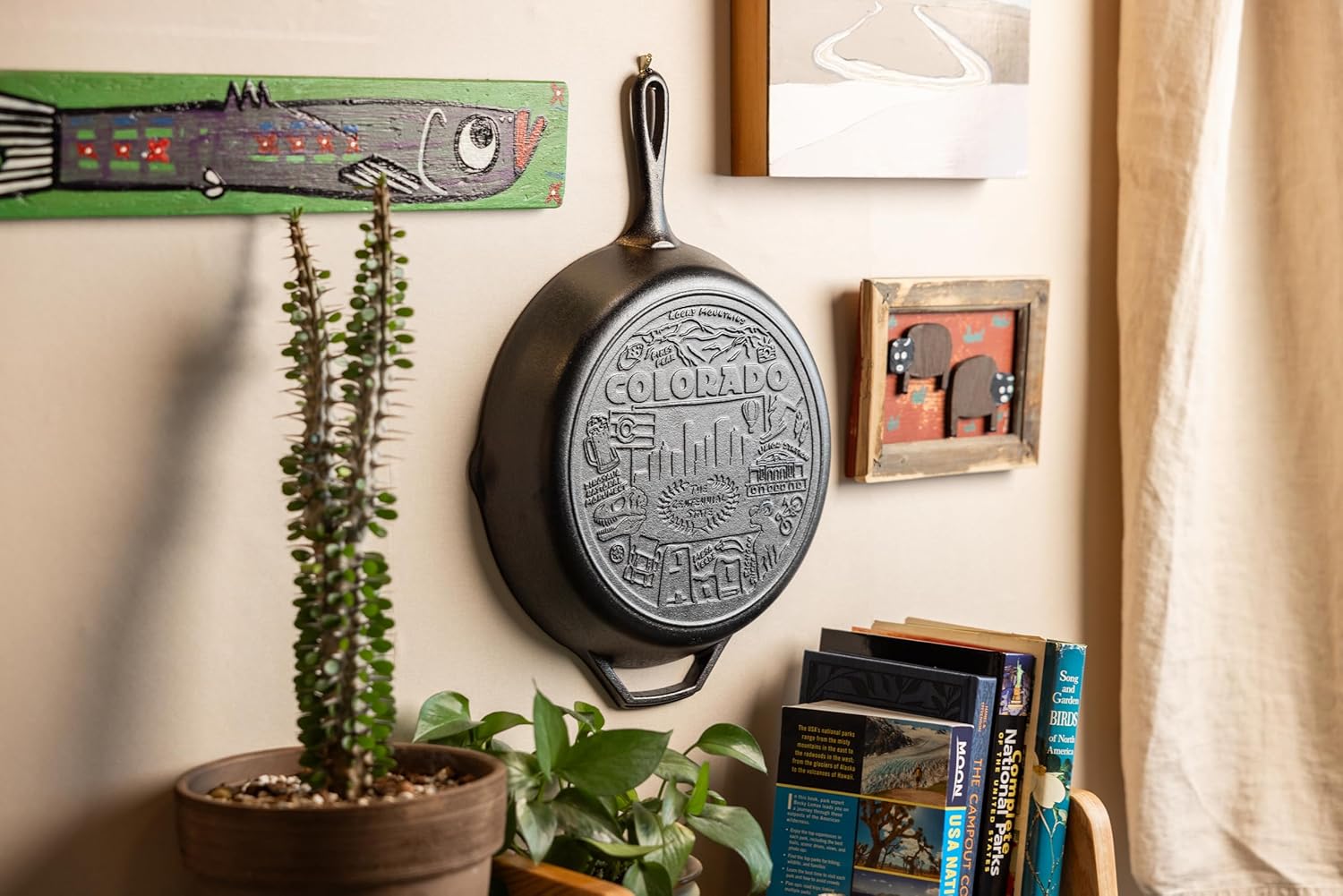 Lodge 12 Inch Cast Iron Skillet – Pre-Seasoned Frying Pan with Teardrop Handle – Oven, Stovetop, Grill & Campfire Use – Made in USA – Non-Toxic, Even-Heating Cookware – Colorado