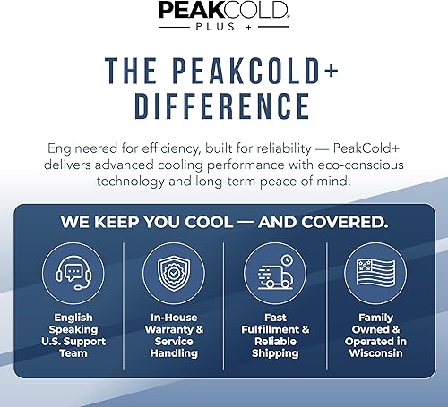 Vista 9 de PEAKCOLD+ 2-Door Upright Display Refrigerator - 25.7 Cubic Ft Energy Efficient Black Merchandiser Refrigerator With Glass Doors, White Interior &