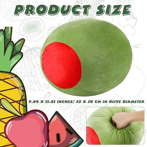 Miniatura 2 de Beeveer Linda almohada decorativa de felpa de frutas Kawaii para abrazar, juguete suave novedoso de almohada, cereza, arándano, oliva, tomate,