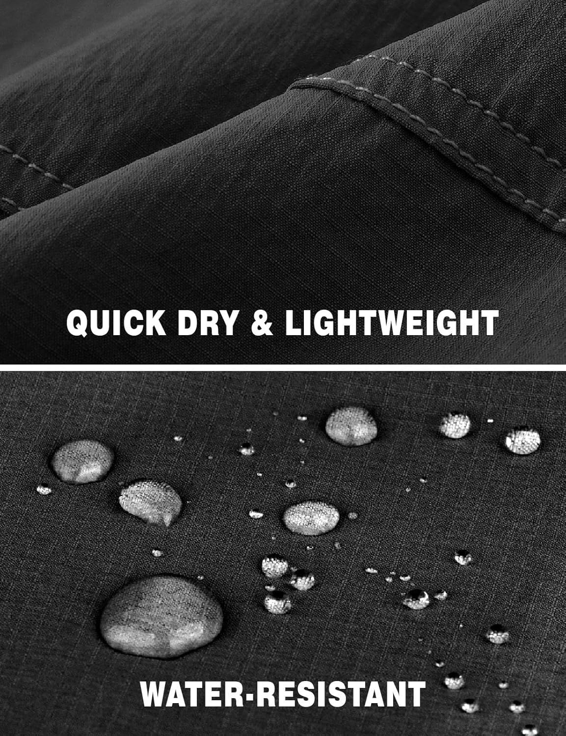 Rdruko Men's Hiking Shorts 9" Quick Dry Lightweight Water Resistant Work Outdoor Shorts with 5 Pockets - Image 4