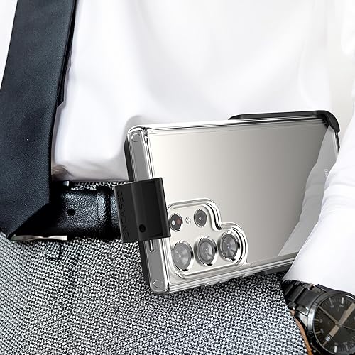 Miniatura 2 de Encased Funda para Samsung Galaxy S24 Ultra con clip para cinturón (transparente) (S24 Ultra)