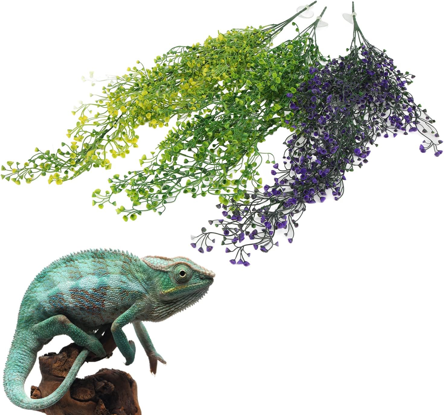 Artificial Reptile Vines, Non, Pet Friendly, Suction Cup Climbing Accessories, Easy Installation, for Bearded Dragons, Geckos, Snakes, and Frogs