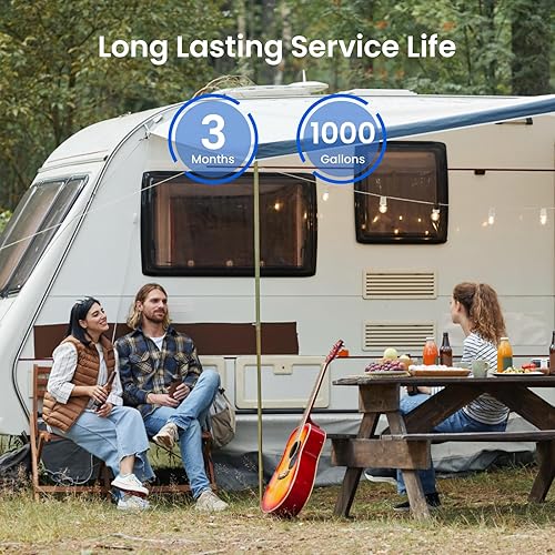 Miniatura 6 de GLACIER FRESH Filtro de agua RV/Marine con 2 protectores de manguera flexibles, reduce en gran medida el mal sabor, olores, cloro y sedimentos