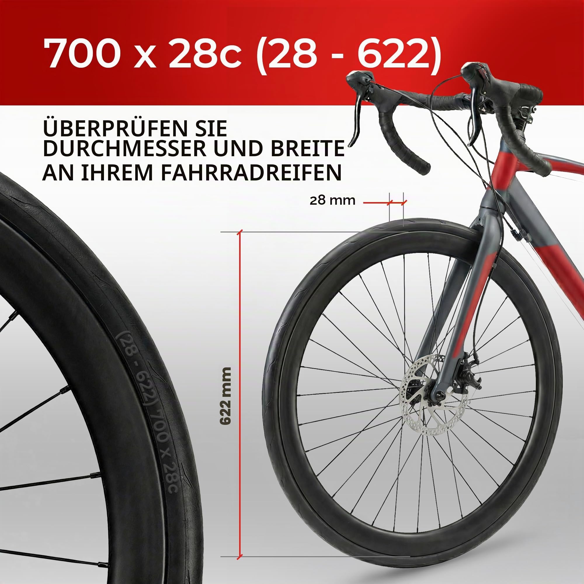 Fincci Varano 2er Set Fahrradreifen 28 Zoll 700x28c (28-622) - Tubeless Ready Rennrad Reifen 700x28c Faltbar Aramid mit 1mm Pannenschutz 120 TPI - Slick Profil für Straßenrennrad & Commuter | Reifen 700 x 28c 28-622 Rennrad mit 120 TPI und Aramid Pannensc
