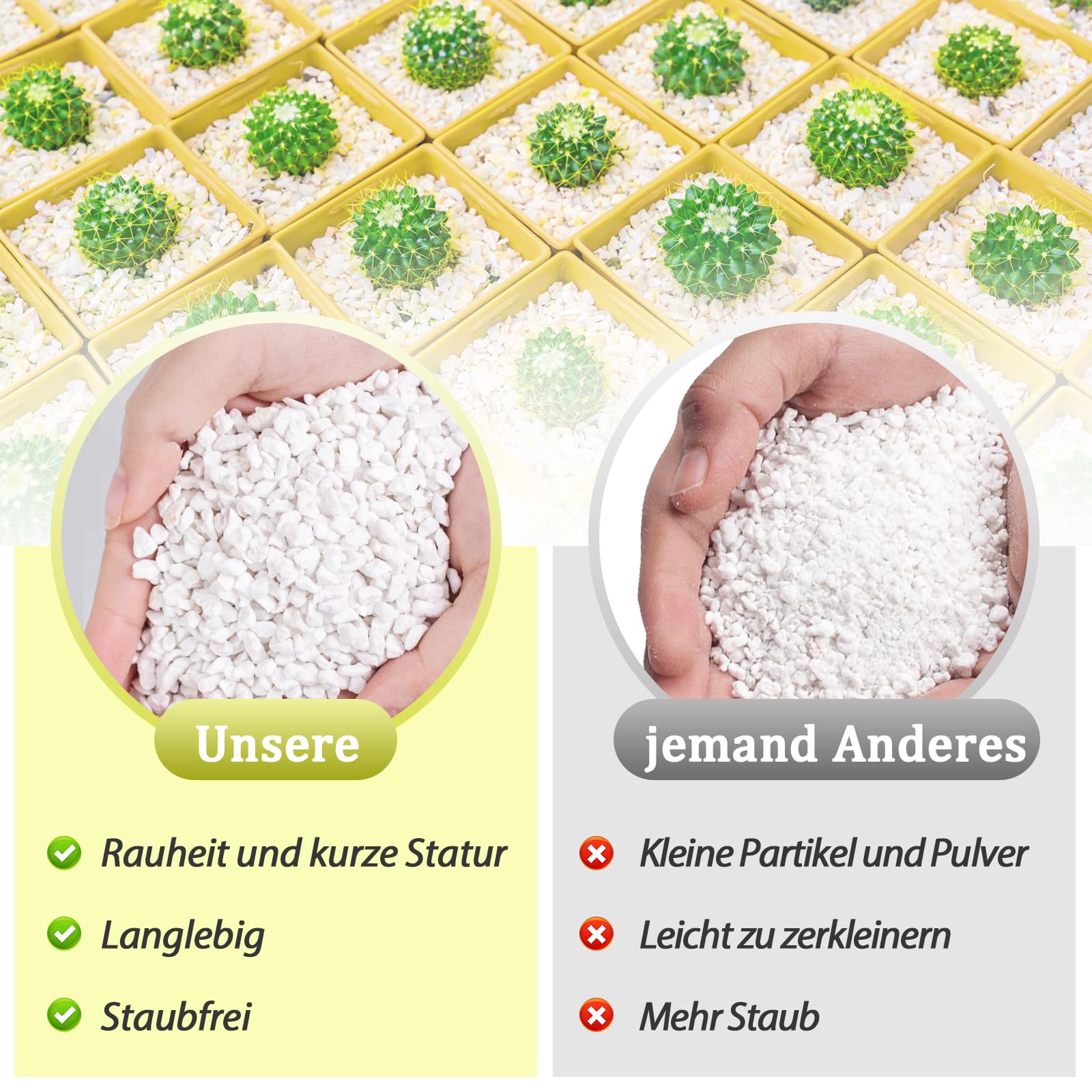 Riare Perlite für Pflanzen Natürliches Perlit für Pflanzen Erden- und Substratverbesserung Verbessert Feuchtigkeitsspeicher Substrat für Garten & Zimmerpflanzen