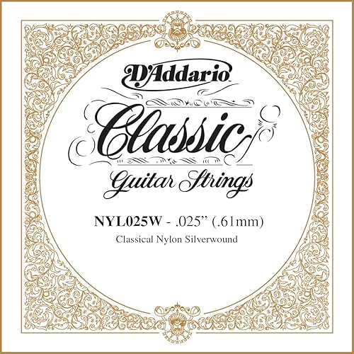 D'Addario NYL025W Silver-plated Copper Classical Single Stri