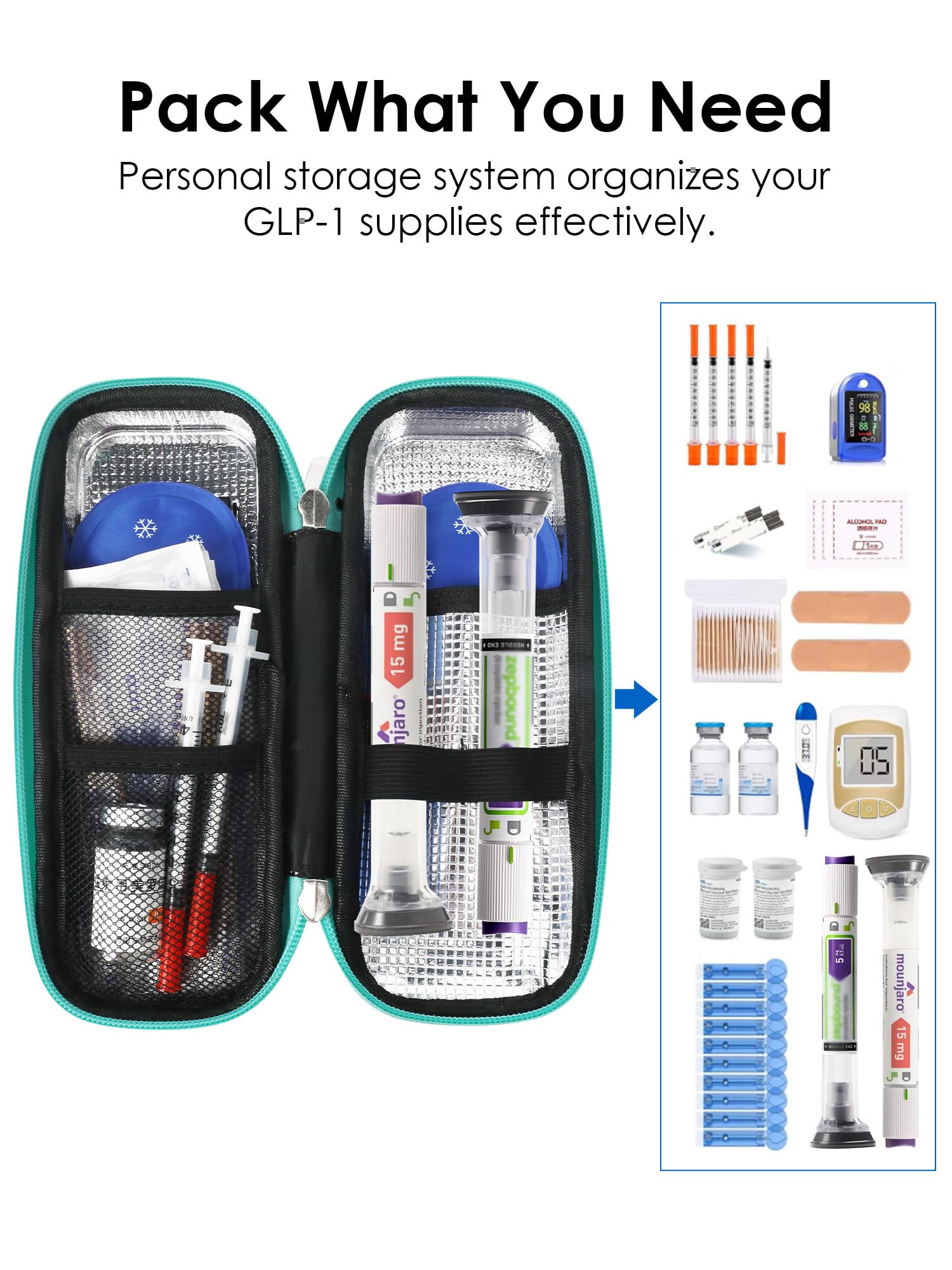 how to pack glp 1 for travel Amazon.com: WIBOND Insulin & GLP-1 Cooler Travel Case Fits Zepbound and Mounjaro Pens, TSA Approved Peptide Cooling Case with Real-time Temp Display, Portable Diabetic Medication Travel Bag with 2 Ice Packs :
