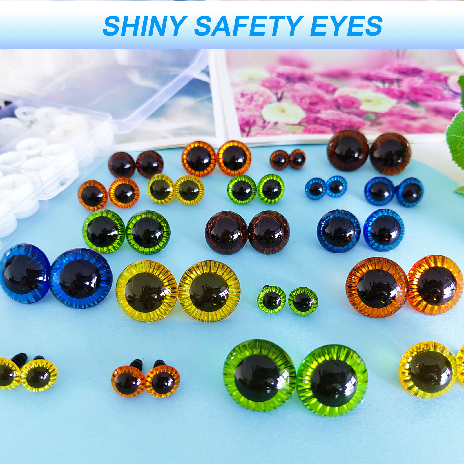 Amazon.com: Nizdyzy 100pcs Safety Eyes 11mm-23mm Glitter Safety