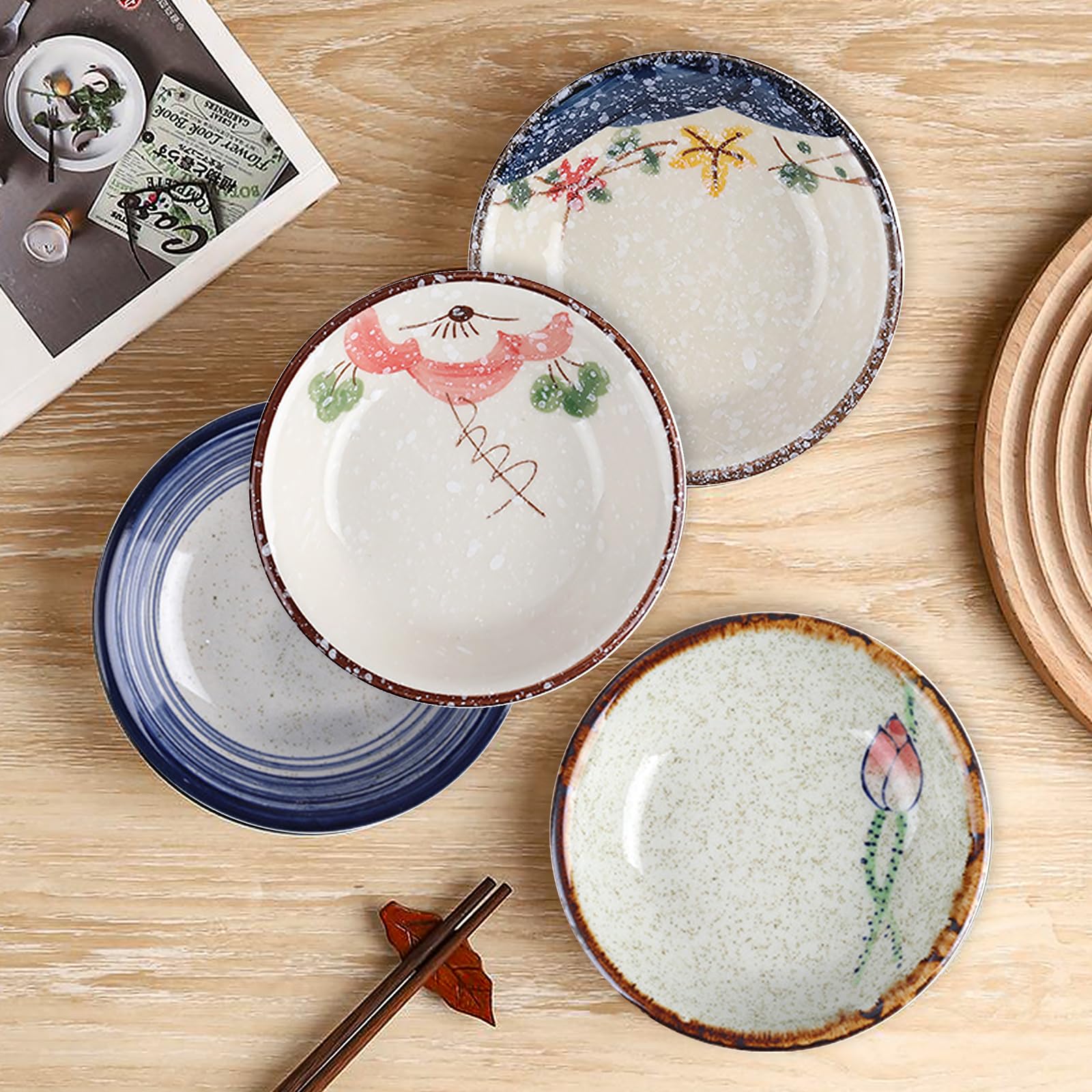 Lot De 8 Bols à Sauce Soja / Tapas 10,7 × 5 Cm – Porcelaine Premium – Empilables, Lave-Vaisselle, Micro-ondes – Noir Élégant