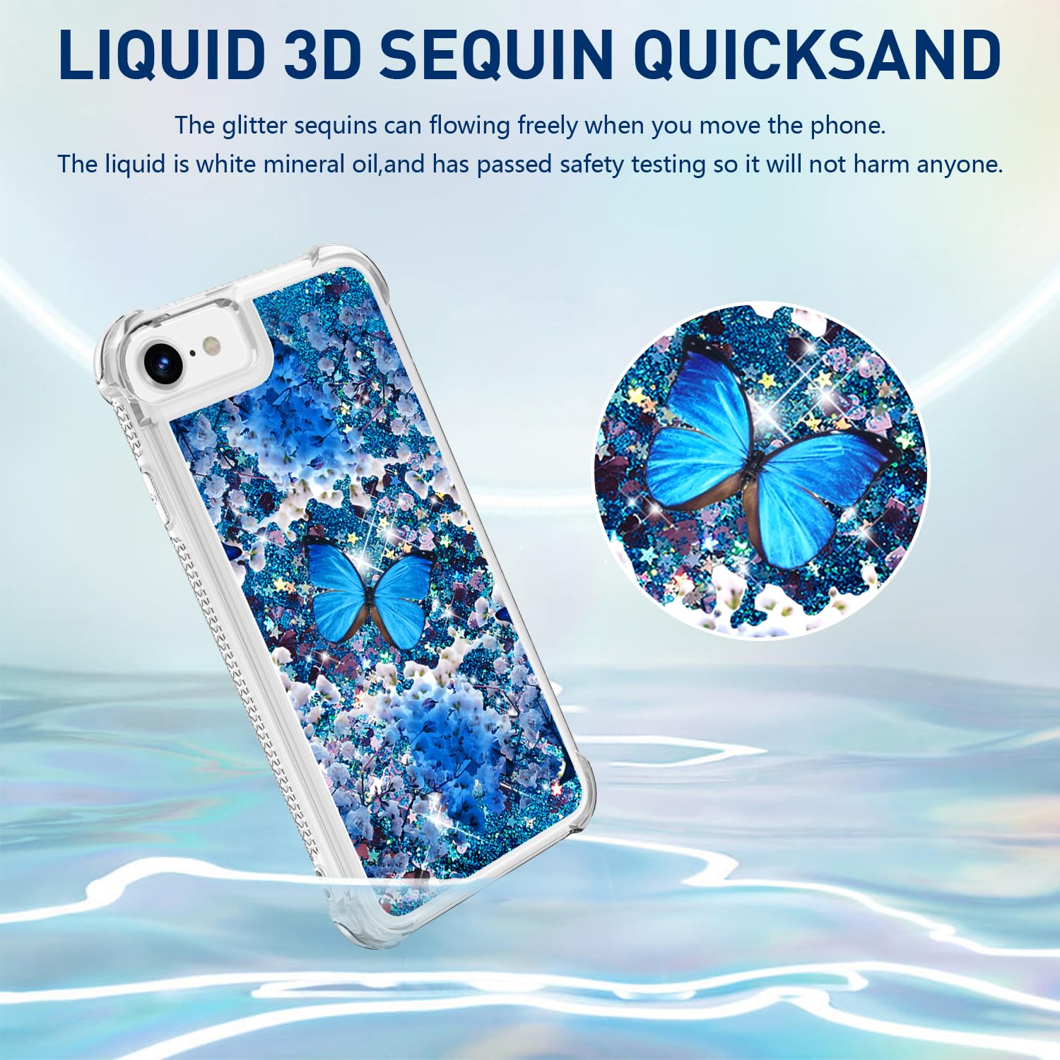 iPhoneケース SEA - iPhone SE (2020) Impact Case Iridescent HOLO case for iPhone SE / 8 /7 – LAUT DESIGN USA, LLC