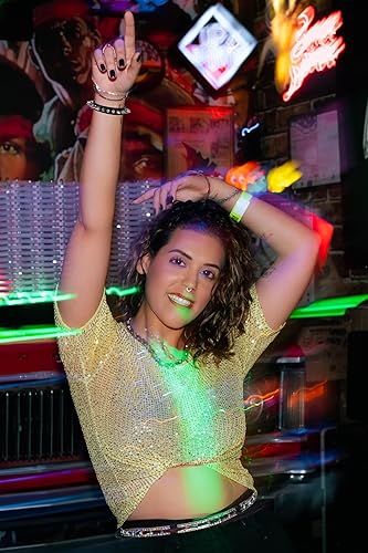 Miniatura 5 de Brazalete unisex de cuero punk con pinchos, estilo 80s, para motociclistas, con accesorios de hip hop punk