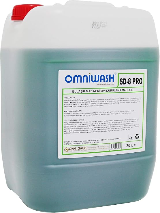 SD-6 Pro 20 Lt Endüstriyel Bulaşık Makine Deterjanı + SD-8 Pro 20 Lt Parlatıcı