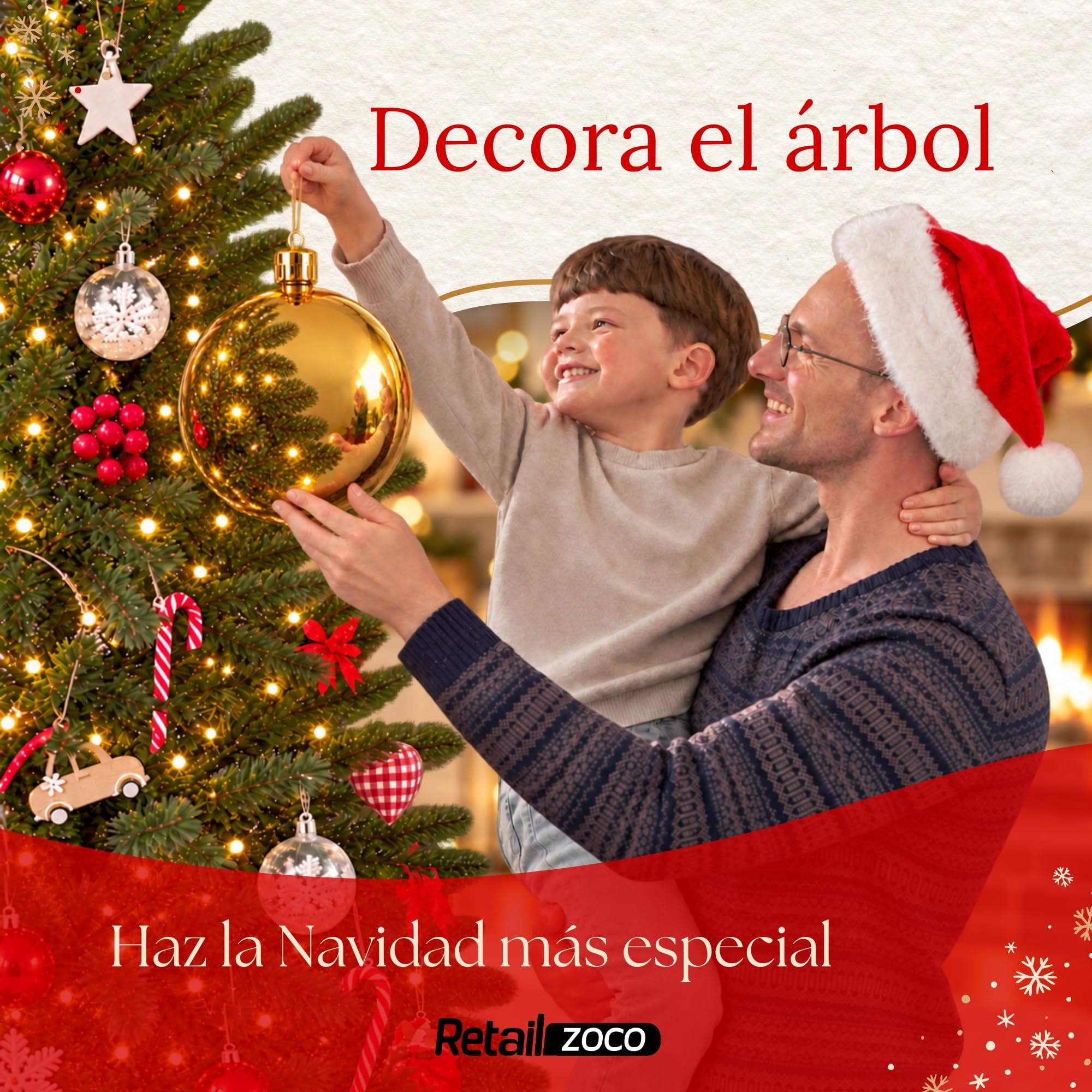 Bolas de Navidad, Adornos Arbol Navidad, 4 Piezas, Dorado - imagen 4