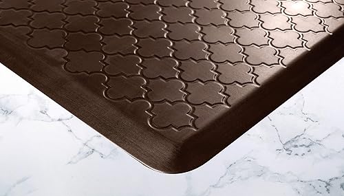 Miniatura 2 de WellnessMats - Tapete de poliuretano antifatiga con diseño enrejado de 34 pulgadas, acolchado cómodo y apoyo para el hogar, cocina, garaje,