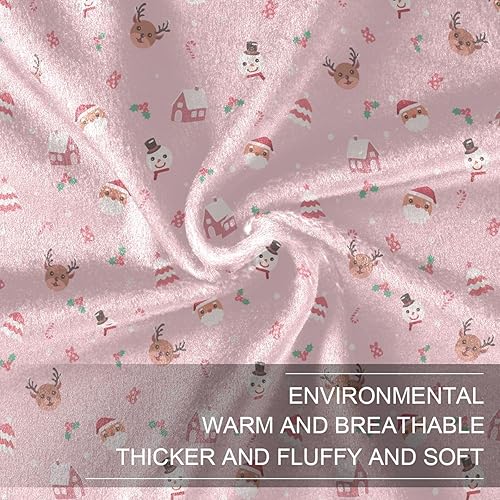 Miniatura 7 de KLL Christmas Pink Throw Blanket, Comfy Cozy Throws for Couch, Travel, Travel, Spring Blanket, 60"x90"