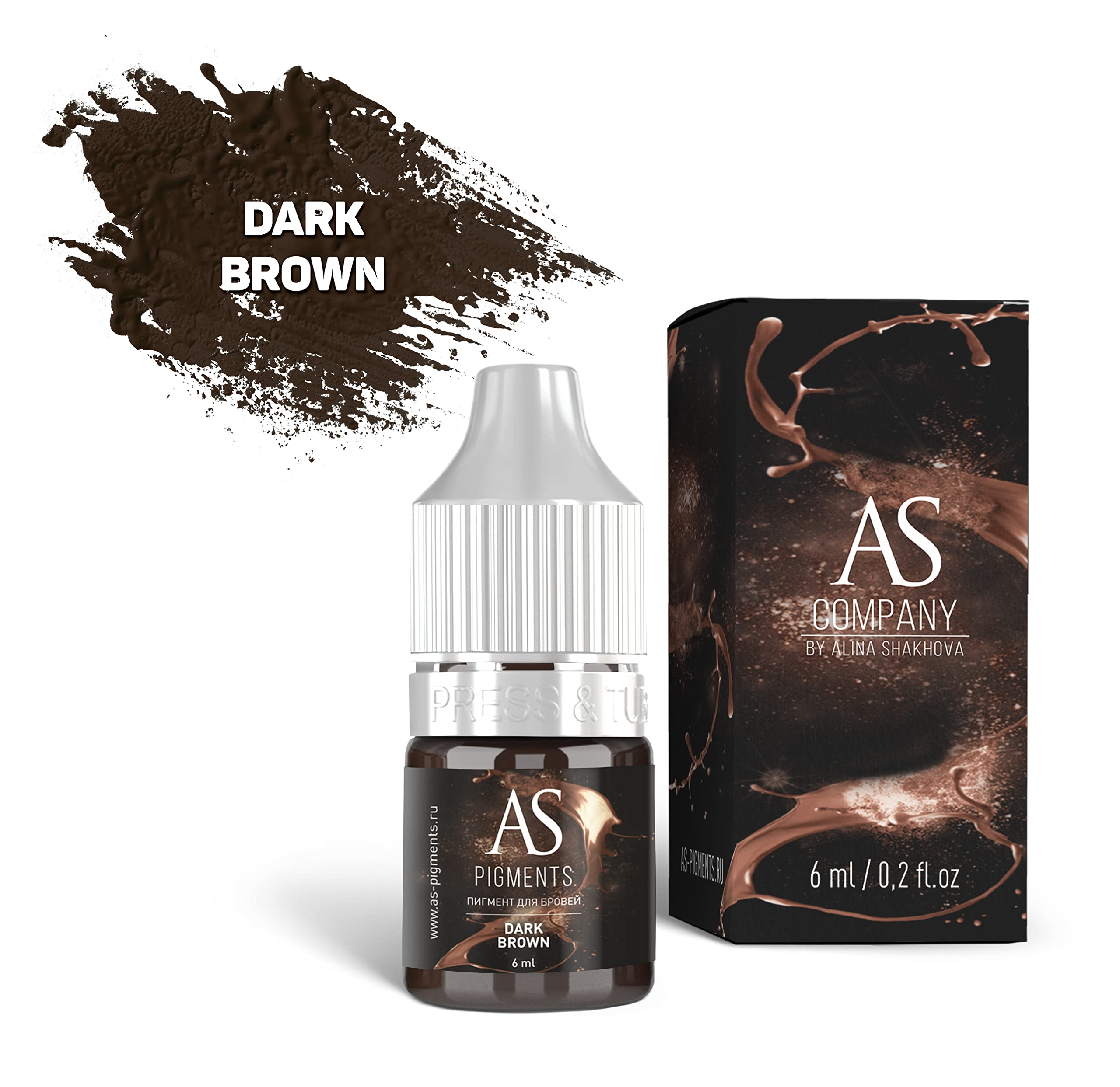 Pigmento trucco permanente sopracciglia Dark Brown 6 ml
