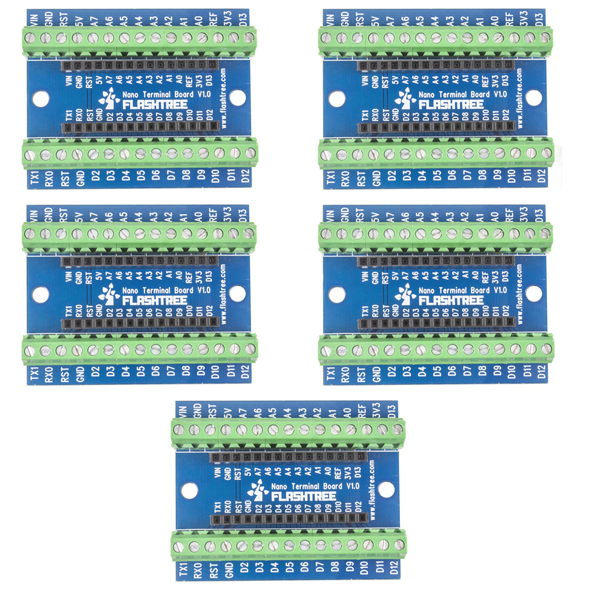 risingsaplings Nano 3.0 Screw Terminal Adapter Shield Expansion Board Nano V3.0 AVR ATMEGA328P ATMEGA328 Module for Arduin (5pcs)