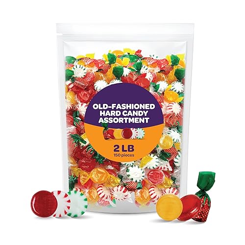 Miniatura 6 de Mezcla de caramelos duros de la vieja escuela, paquete a granel de 2 libras (alrededor de 150 unidades) - Envuelto individualmente