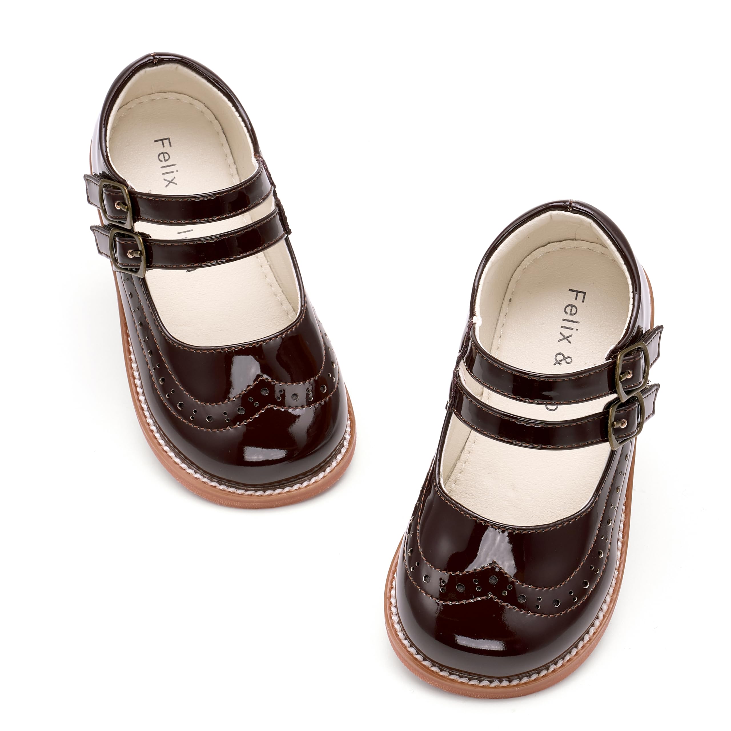 Felix &amp; Flora Toddler Girl Mary Jane Dress Shoes - School Oxford Flats for Girl Party Shoes.
