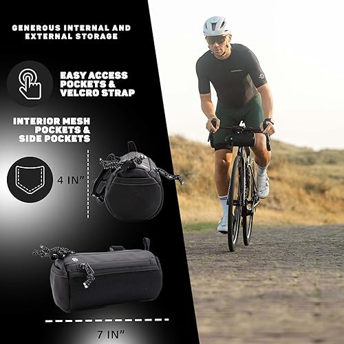 Miniatura 2 de Lumiere & Co. Bolsa para manillar de bicicleta, Bolsa para manillar de bicicleta, Bolsa delantera para bicicleta, Almacenamiento de bicicletas de