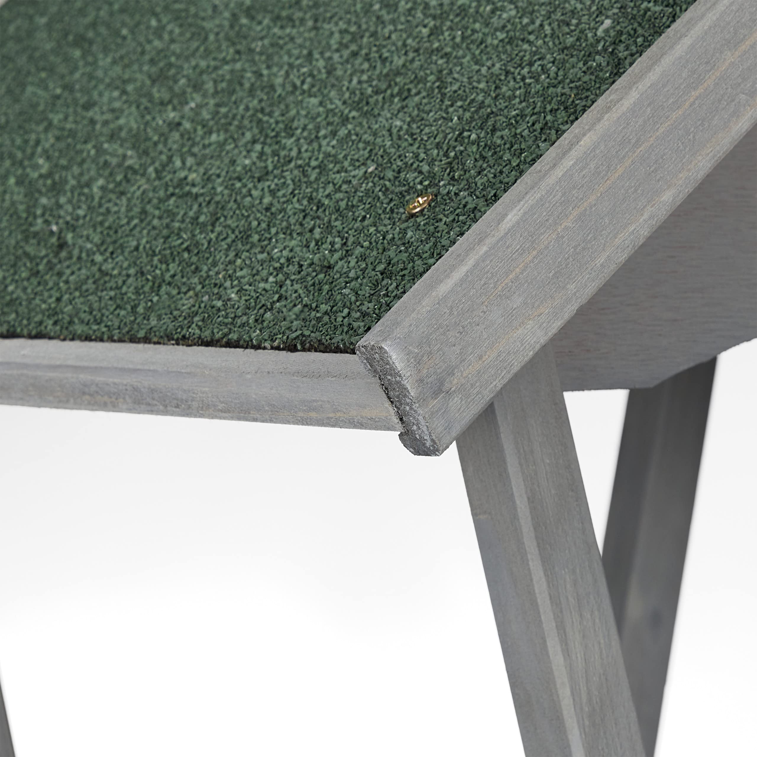 Relaxdays Mangiatoia per Uccelli con Treppiede, Casa con Tetto, Resistente alle Intemperie, 136x70x60 cm, Grigio/Verde