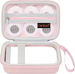 Canboc Hard Carrying Case Compatible with NELKO P21 Label Maker Machine, Portable Bluetooth Label Printer Box, Zipper Mesh Bag fits Label Paper and Charging Cord, Pink