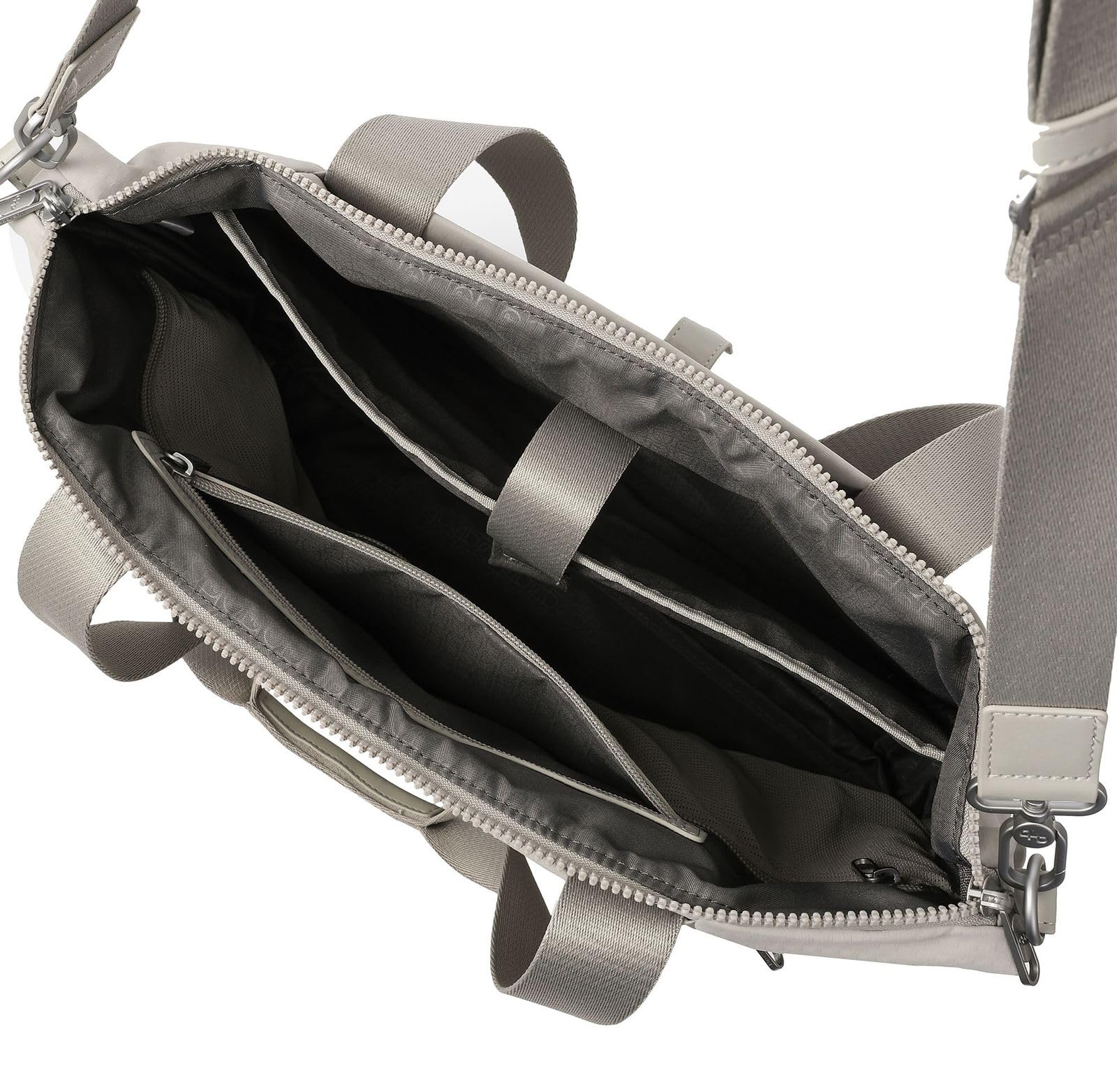 Hedgren bolsa de ordenador portátil bolsa para cadáveres cruz con compartimento para portátil Furo Kicho Orizzontale Tote Exp 14" Pussywillow Grey Beige