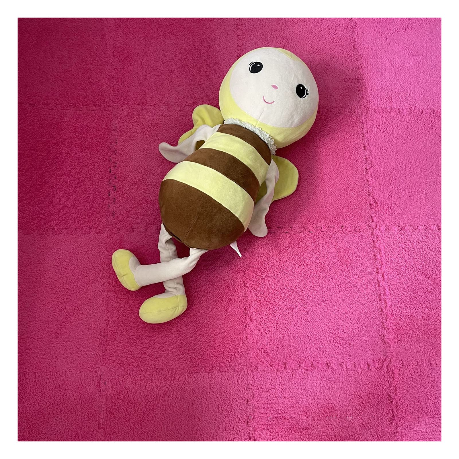 Palimats Alfombra de Juego de Rompecabezas de Suelo de Espuma, 36 Uds., losetas de Alfombra entrelazadas de 12x12 Pulgadas, alfombras cuadradas for Dormitorio, Sala de Juegos(Rose Red)