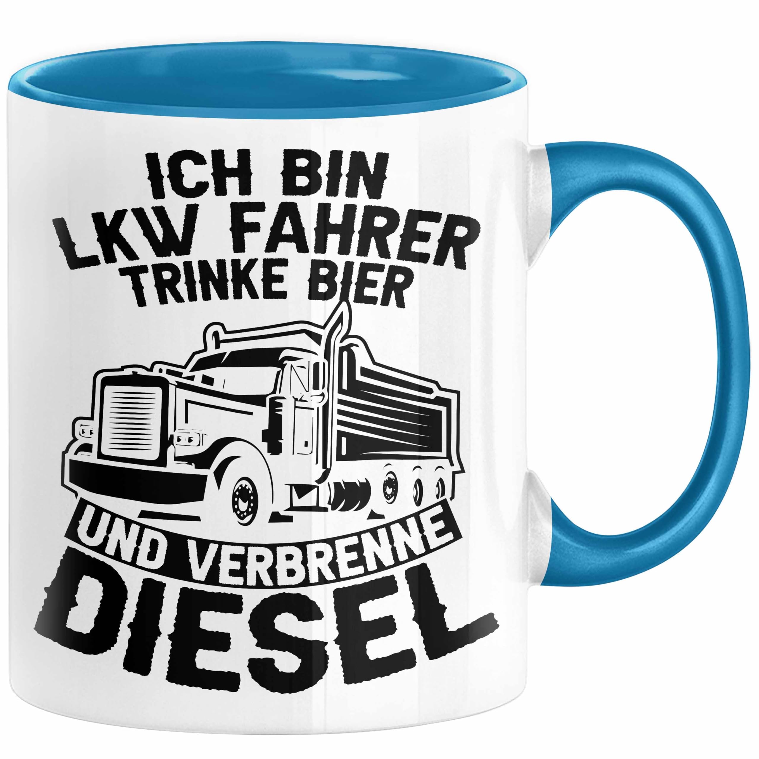 LKW-Fahrer Tasse Mit Spruch – 'Studieren Kann Jeder, LKW Fahren Nur Die Elite', Spülmaschinenfest, Blau